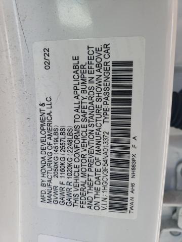 1HGCV3F54NA013372 Honda Accord Hybrid Exl