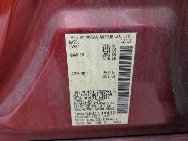1N4AL3AP3EC194432 Nissan ALTIMA 2.5