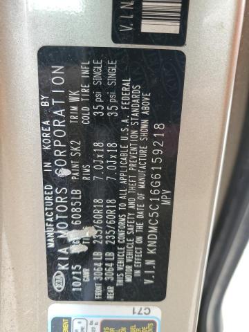 KNDMC5C16G6159218 KIA SEDONA EX