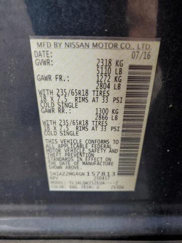 5N1AZ2MG4GN157813 Nissan MURANO S