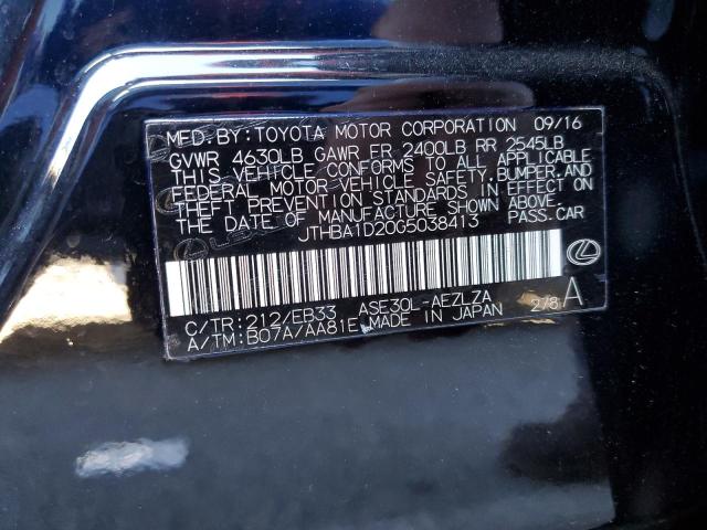 JTHBA1D20G5038413 Lexus IS 200T