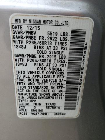 JN8CS1MW3GM751211 Infiniti QX70
