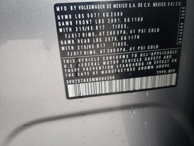 3VV2B7AX8MM004356 Volkswagen TIGUAN SE