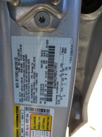 3FA6P0CD9KR219911 Ford FUSION SEL