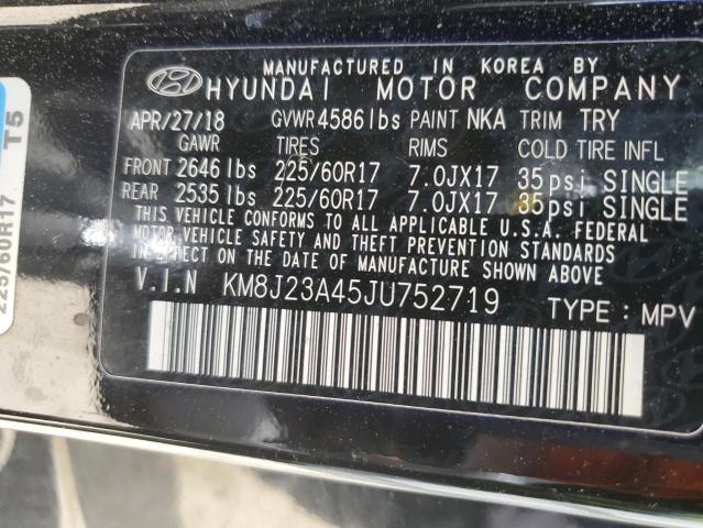 KM8J23A45JU752719 Hyundai TUCSON SE