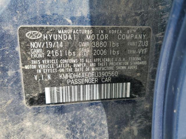 KMHDH4AE0FU390560 Hyundai ELANTRA SE