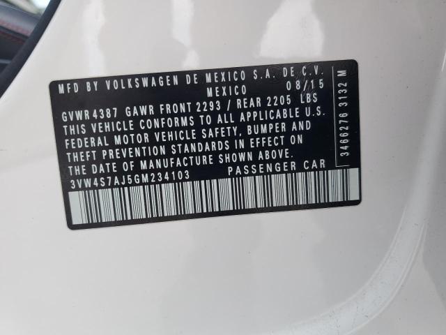 3VW4S7AJ5GM234103 Volkswagen JETTA GLI