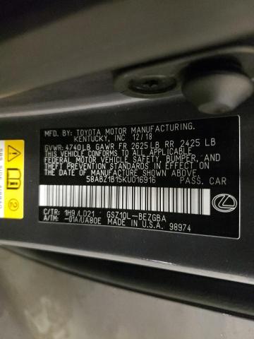 58ABZ1B15KU016916 Lexus ES 350