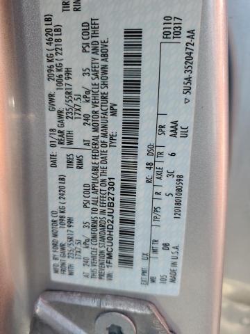 1FMCU0HD2JUB27301 Ford ESCAPE SEL