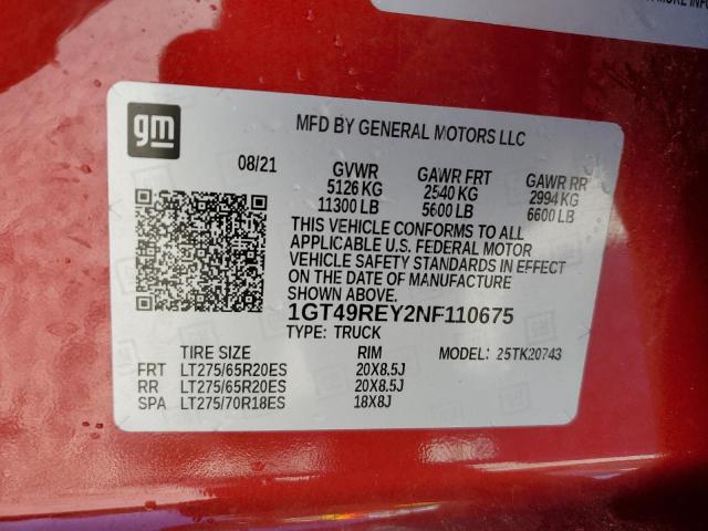 1GT49REY2NF110675 GMC Sierra K2500 Denali