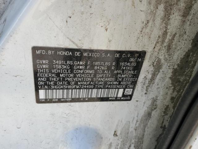 3HGGK5H89FM724499 Honda FIT EX