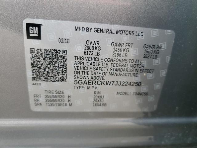 5GAERCKW7JJ224250 Buick Enclave Premium