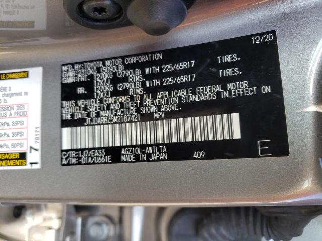 JTJDARBZ5M2187421 Lexus Nx 300 Base