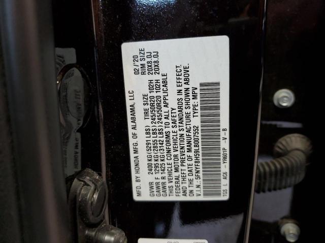 5FNYF8H59LB007552 Honda Passport Exl