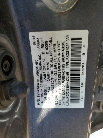 2HGFC1F35HH630596 Honda CIVIC EX