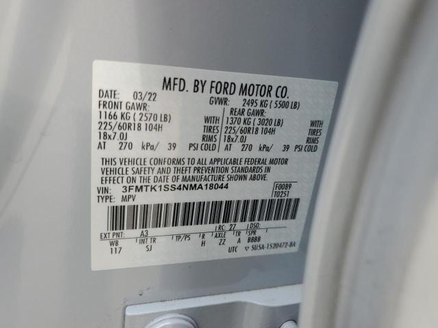 3FMTK1SS4NMA18044 Ford Mustang Mach-e Select
