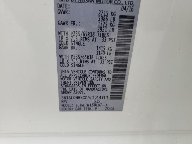 5N1AL0MM5GC512401 Infiniti QX60