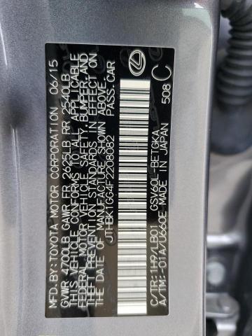 JTHBK1GG4F2208082 Lexus ES 350