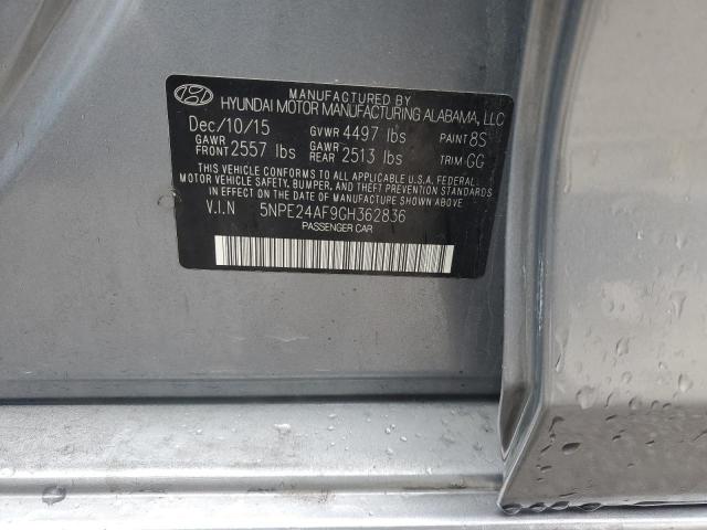 5NPE24AF9GH362836 Hyundai SONATA SE
