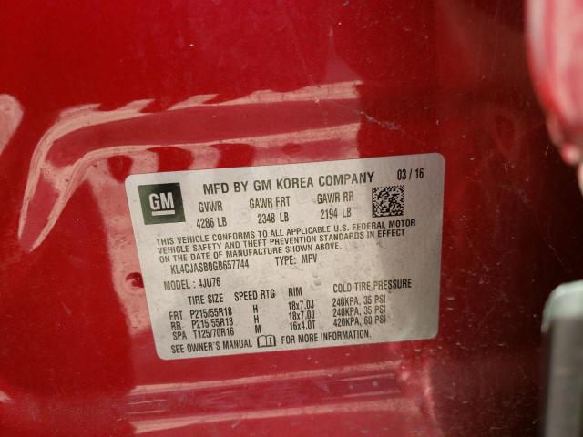 KL4CJASB0GB657744 Buick Encore