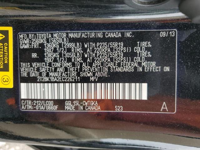 2T2BK1BA2EC226211 Lexus Rx 350 Base