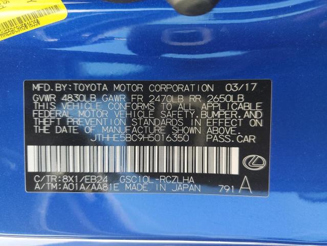 JTHHE5BC9H5016350 Lexus RC 350