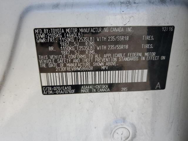 2T3DFREV8HW586608 Toyota Rav4 Limited