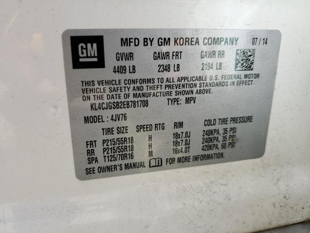 KL4CJGSB2EB781708 Buick Encore