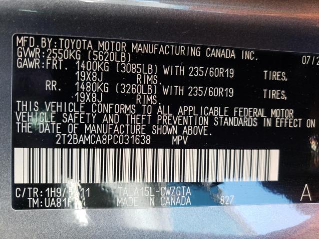2T2BAMCA8PC031638 Lexus Rx 350 Base