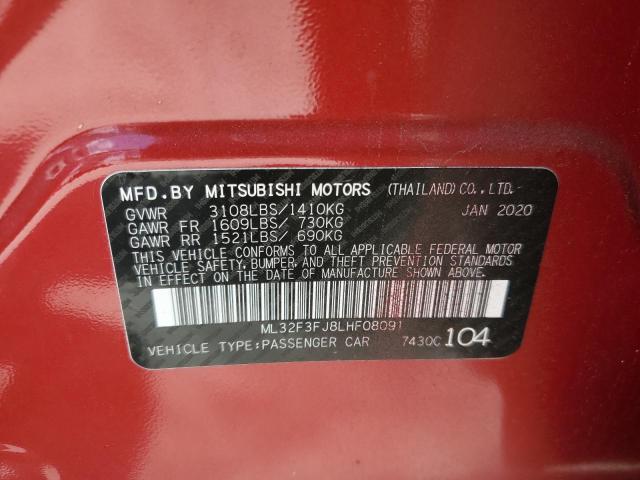 ML32F3FJ8LHF08091 Mitsubishi Mirage G4 Es