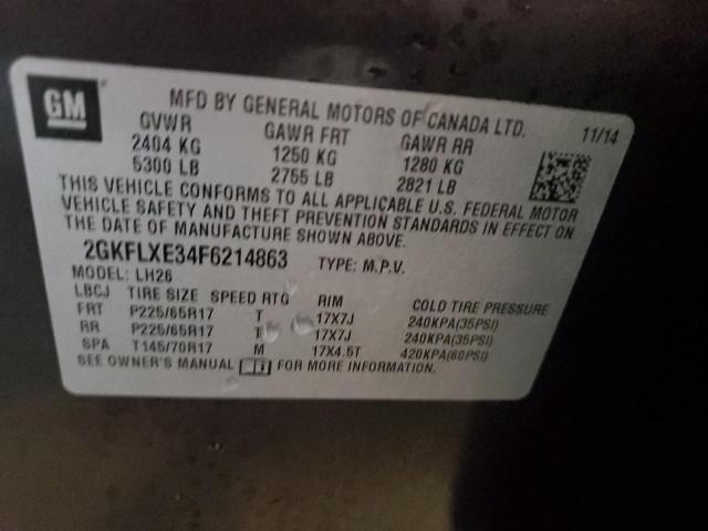 2GKFLXE34F6214863 GMC Terrain Slt
