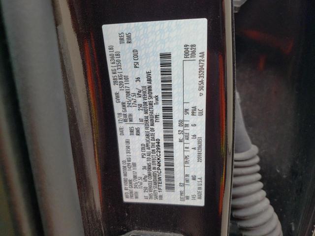 1FTEW1CP4KKC29940 Ford F150 Supercrew