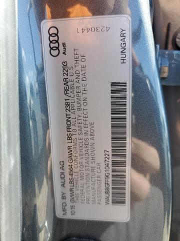 WAUB8GFF9G1047227 Audi A3 PREMIUM