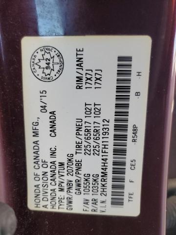2HKRM4H41FH119312 Honda CR-V SE