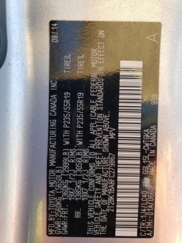 2T2BK1BA8FC279867 Lexus Rx 350 Base