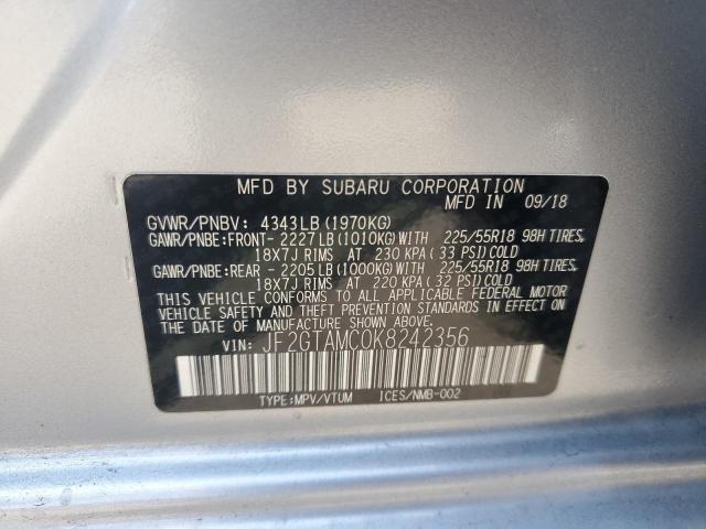 JF2GTAMC0K8242356 Subaru Crosstrek Limited