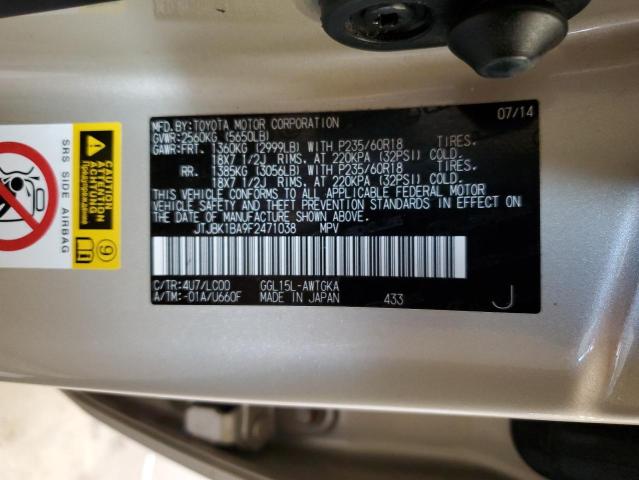 JTJBK1BA9F2471038 Lexus Rx 350 Base