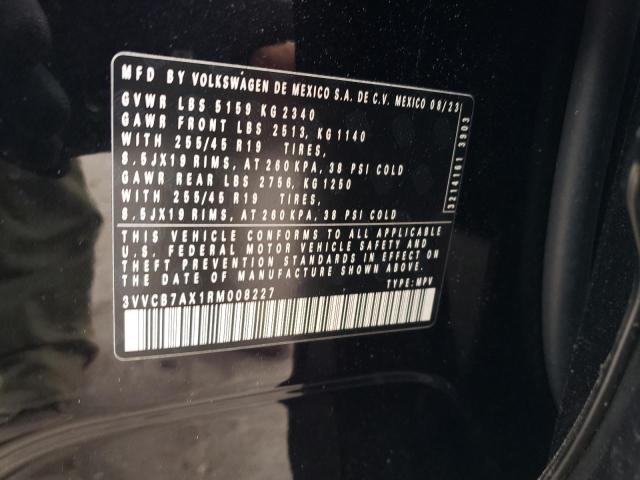 3VVCB7AX1RM008227 Volkswagen Tiguan Se R-line Black