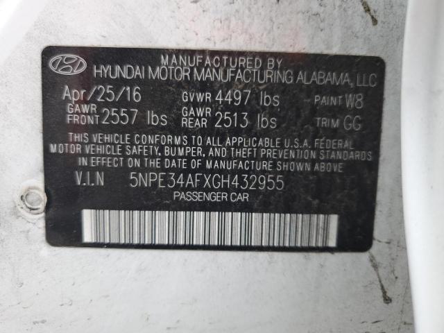 5NPE34AFXGH432955 Hyundai Sonata Sport