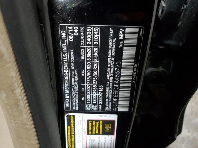 4JGDF6EE3FA455723 Mercedes-Benz Gl 450 4matic