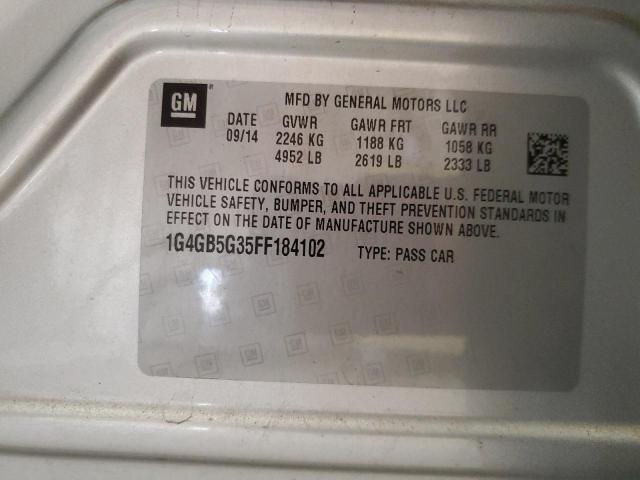 1G4GB5G35FF184102 Buick Lacrosse