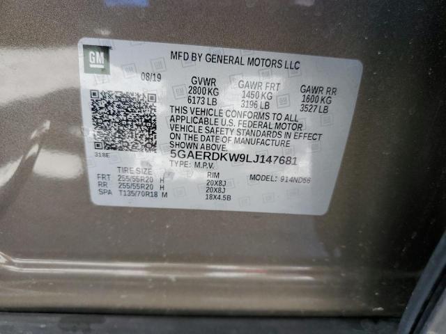 5GAERDKW9LJ147681 Buick Enclave Avenir
