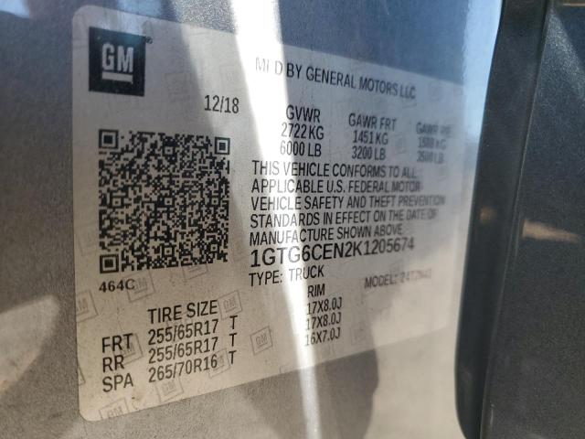 1GTG6CEN2K1205674 GMC CANYON SLE