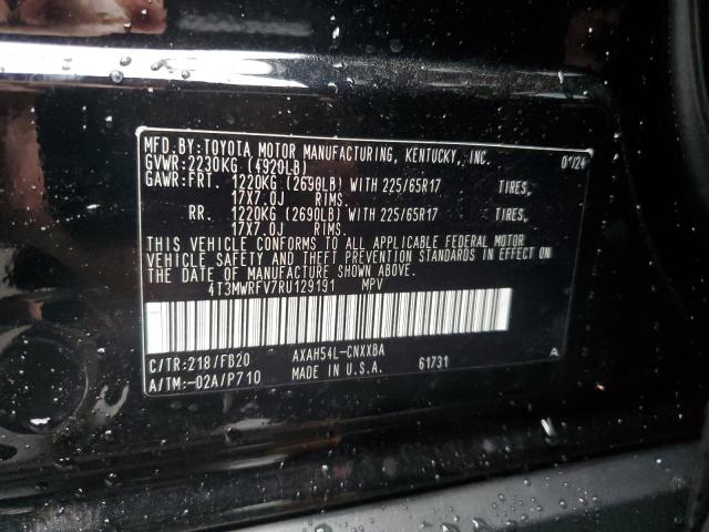4T3MWRFV7RU129191 Toyota RAV4 LE