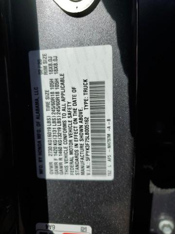 5FPYK3F75LB005162 Honda Ridgeline Rtl