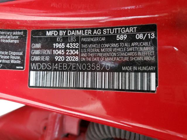 WDDSJ4EB7EN035870 Mercedes-Benz CLA 250