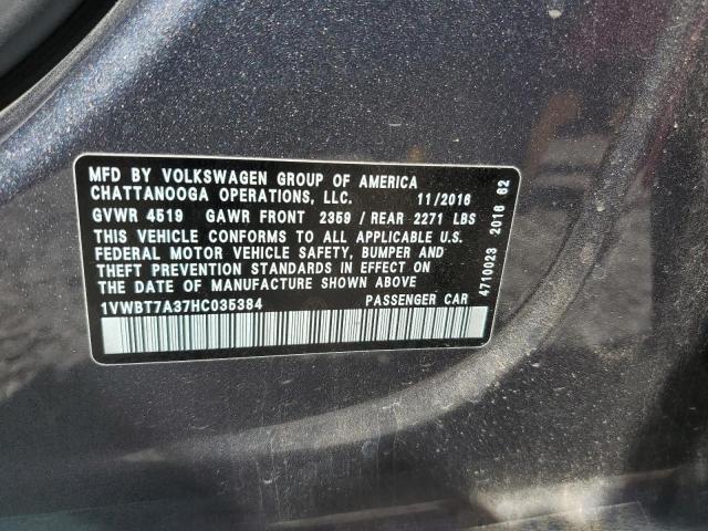 1VWBT7A37HC035384 Volkswagen PASSAT SE