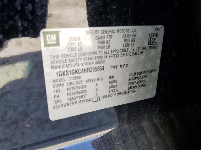 1GKS1GKC4HR295864 GMC Yukon Xl C1500 Slt