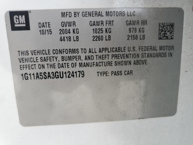 1G11A5SA3GU124179 Chevrolet Malibu Limited Ls