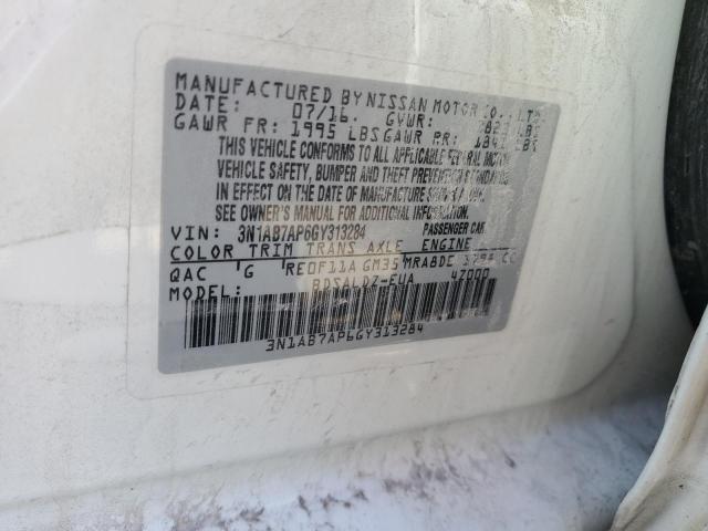 3N1AB7AP6GY313284 Nissan SENTRA S